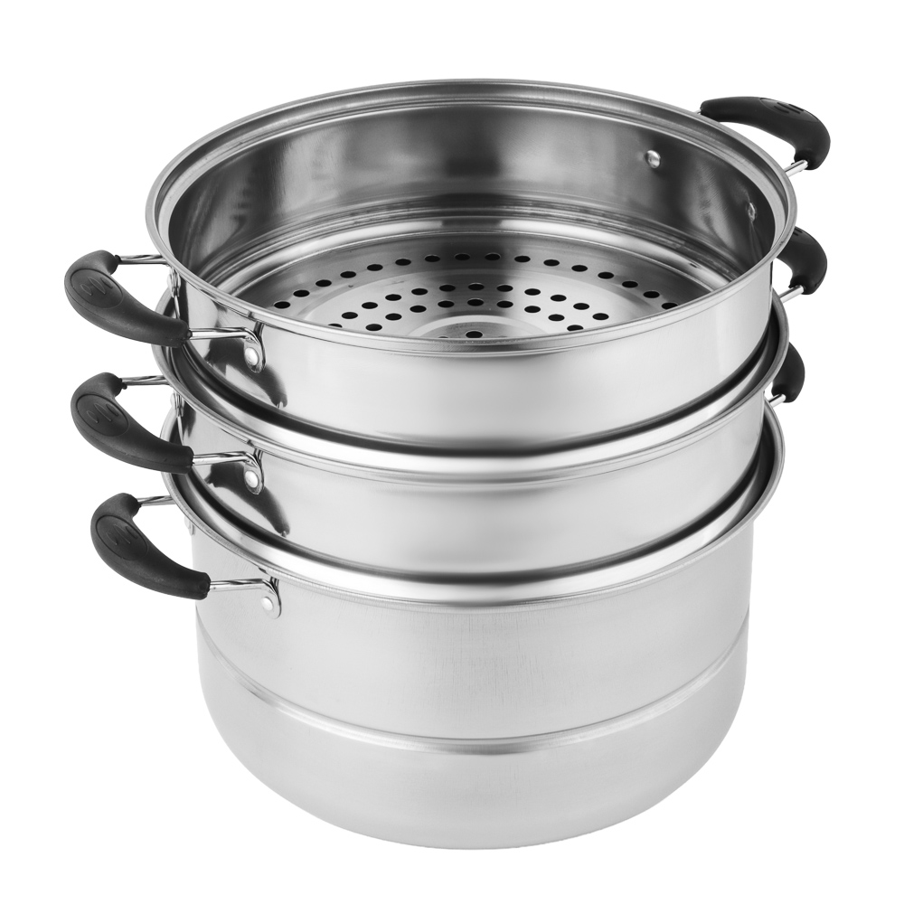 Мантоварка, 28см, нержавеющая сталь, 3 яруса - #7