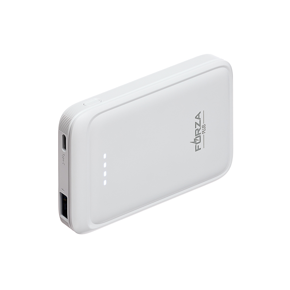 FORZA Аккумулятор мобильный, 5000 мАч, 1xUSB-A, 1xUSB-C, 10W, 2A, пластик, белый - #8
