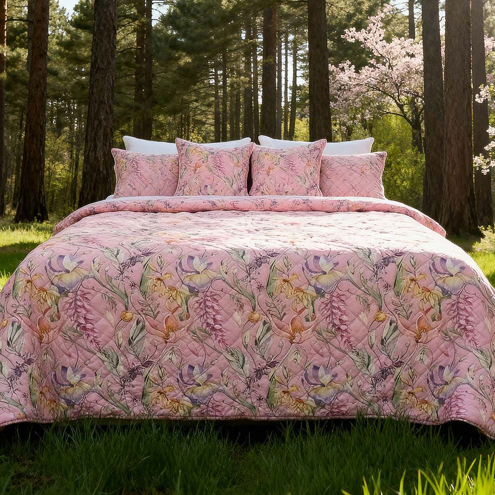 PROVANCE Ботаника Покрывало стеганое принтованное 200х220см, 100% полиэстер, 2 дизайна - #11