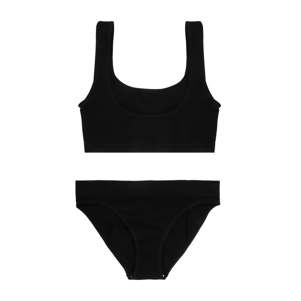 GALANTE Комплект:топ на широких лямках и трусы, р.42-44, 90%полиамид, 10%спандекс, черный, НБ25-18 - #1