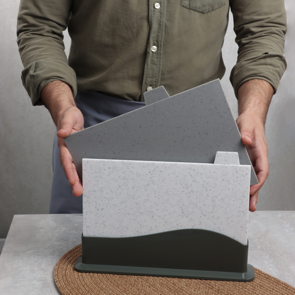 SATOSHI Набор досок разделочных на подставке 5пр, 30х22см, пластик - #14