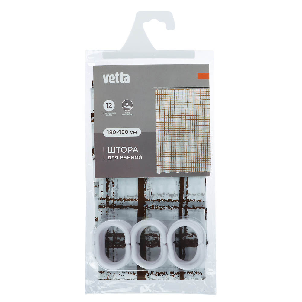 Шторка для ванной тм VETTA Марсельеза, ПЕВА 22 г/м2, 180x180см, 4 дизайна - #6