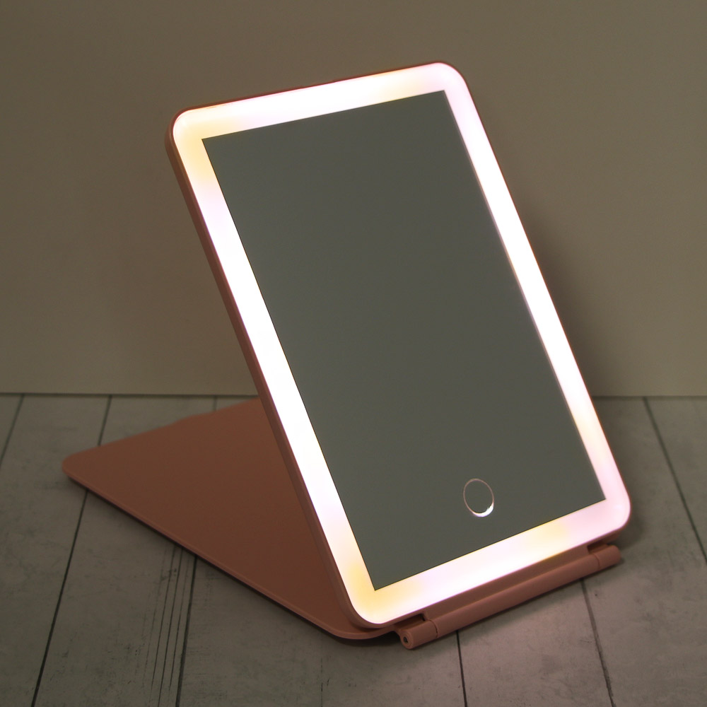 Зеркало с LED подсветкой настольное тм ЮНИLOOK Светозар, полипропилен, стекло, 19,8х13,5см, 2 цвета - #8