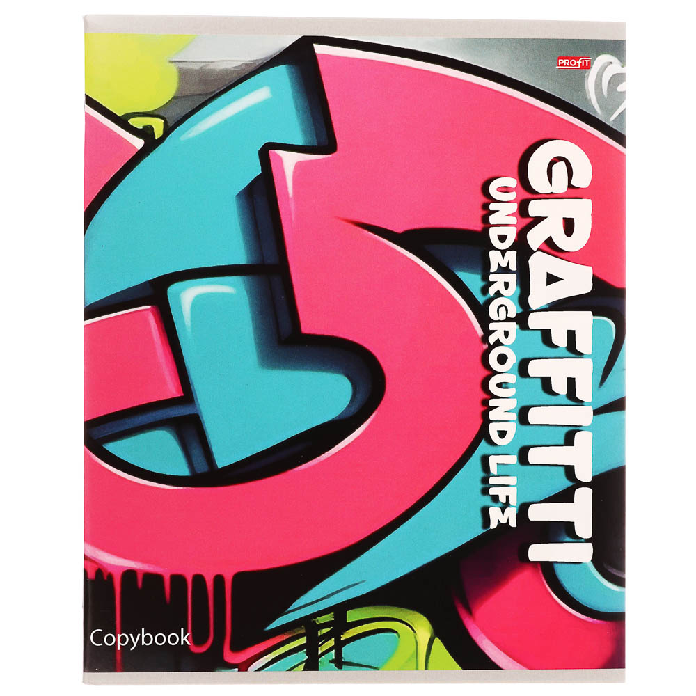 Тетрадь 48л. в клетку, офсет, обл. мел.картон, скрепка, ВД-лак, микс - #12