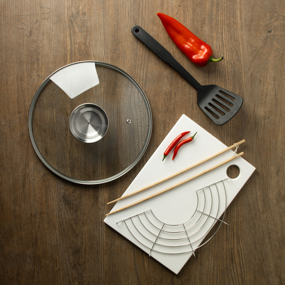 SATOSHI Казан чугун,30см,4,4л,антипр.покр,решетка,стекл.крыш,нейлон.лопатка,бамб.палочки,индукция - #13