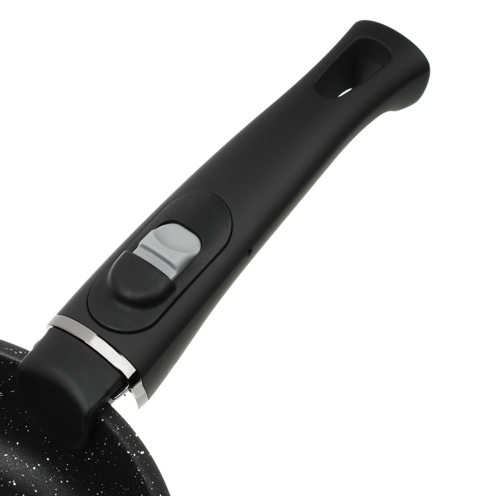 SATOSHI Нера Наб.пос. 4пр съемная ручка, ковш 1,3л, сковороды 20,24см, антиприг.мрамор, индукция - #7