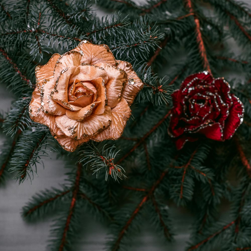 Украшение декоративное Сноубум "Роза", 22x16 см - #5