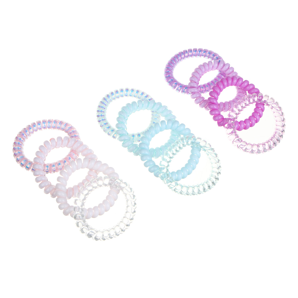 Резинки-пружинки для волос BY Русские супергерои 4шт, ТПУ, 5см, 3 сочетания - #1