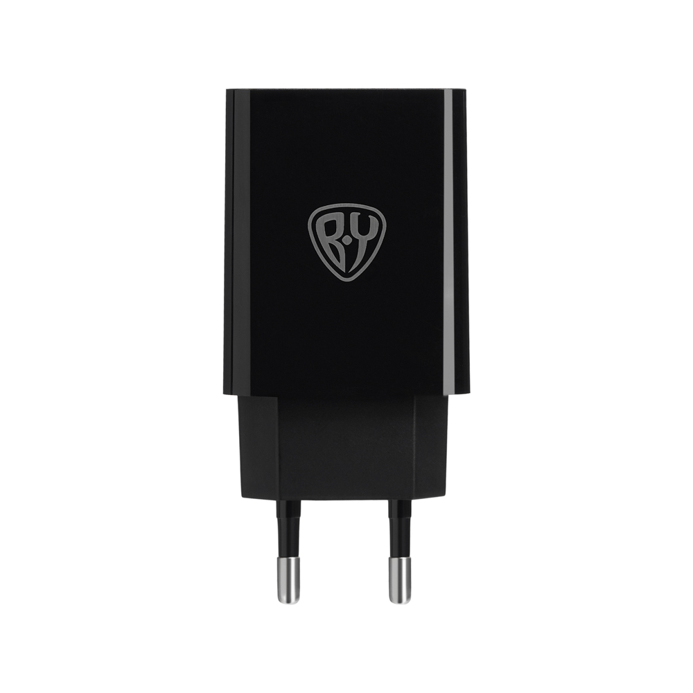 BY Комплект СЗУ Стандарт 18Вт + кабель Type-С, кабель 3А,110-240В,50-60Гц,пластик,чёрный - #1