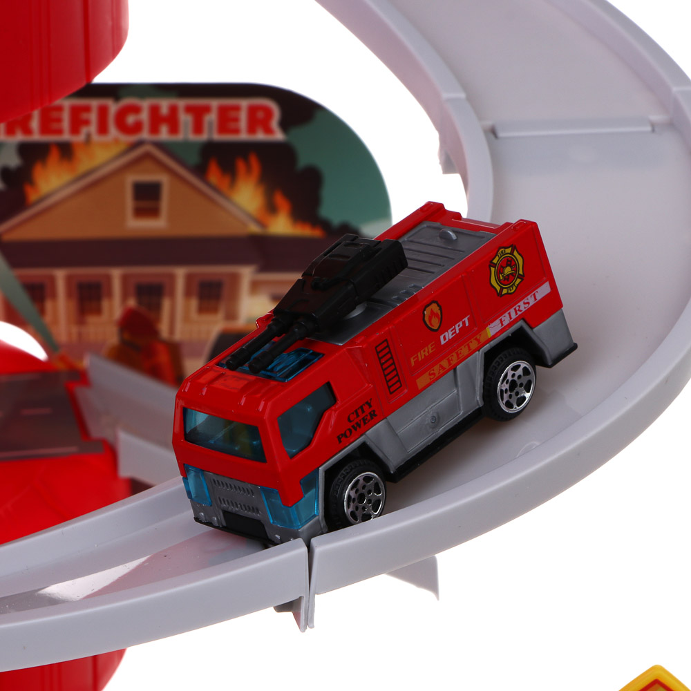 ИГРОЛЕНД Парковка в виде колеса, 1 машинка, ABS, PP, металл, 22х9х20 см, 4 дизайна - #12