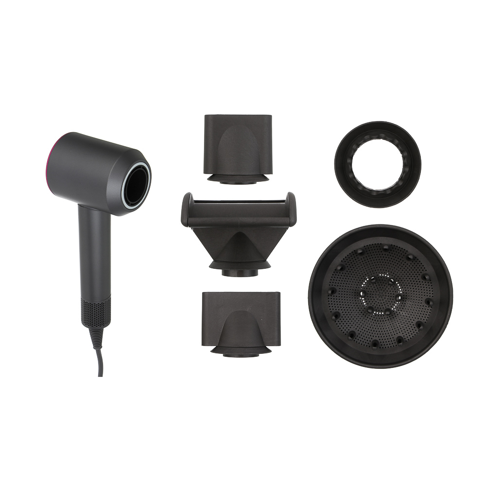 LEBEN Фен для волос, BLDC мотор, 2500 Вт, 3 скорости, 4 темп.режима, 5 насадок, 220В - #4