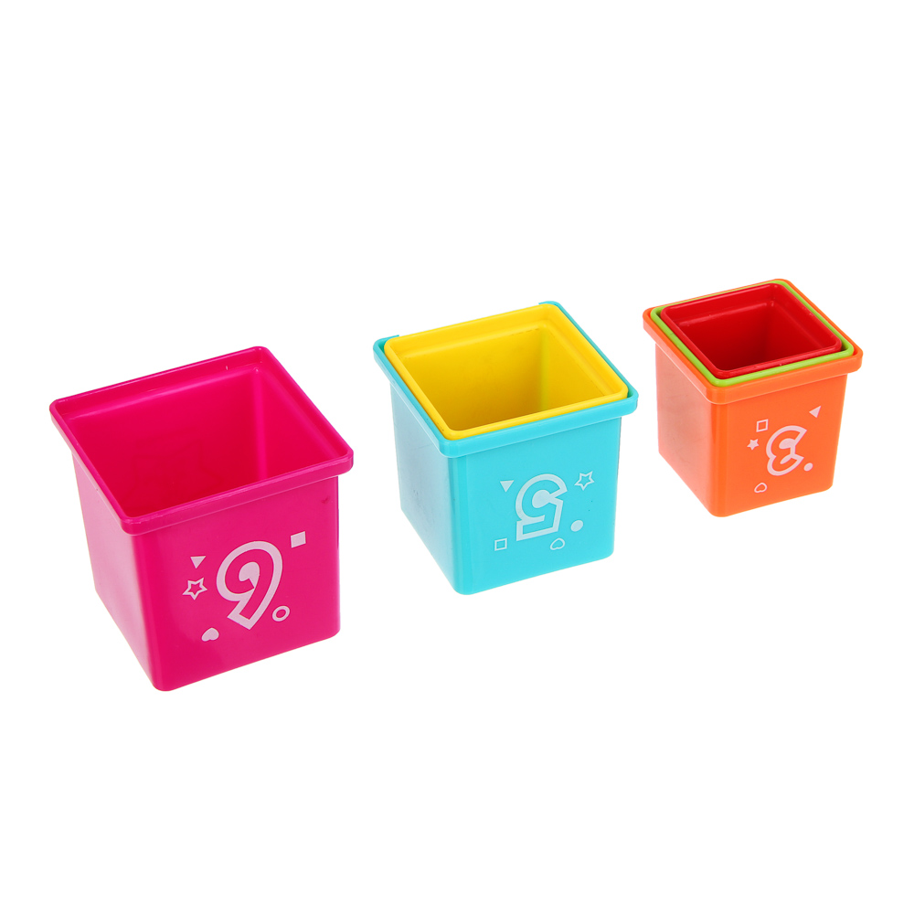 ИГРОЛЕНД Развивающая игрушка "Стаканчики", PP, 6,3х6,3х6,8см - #8