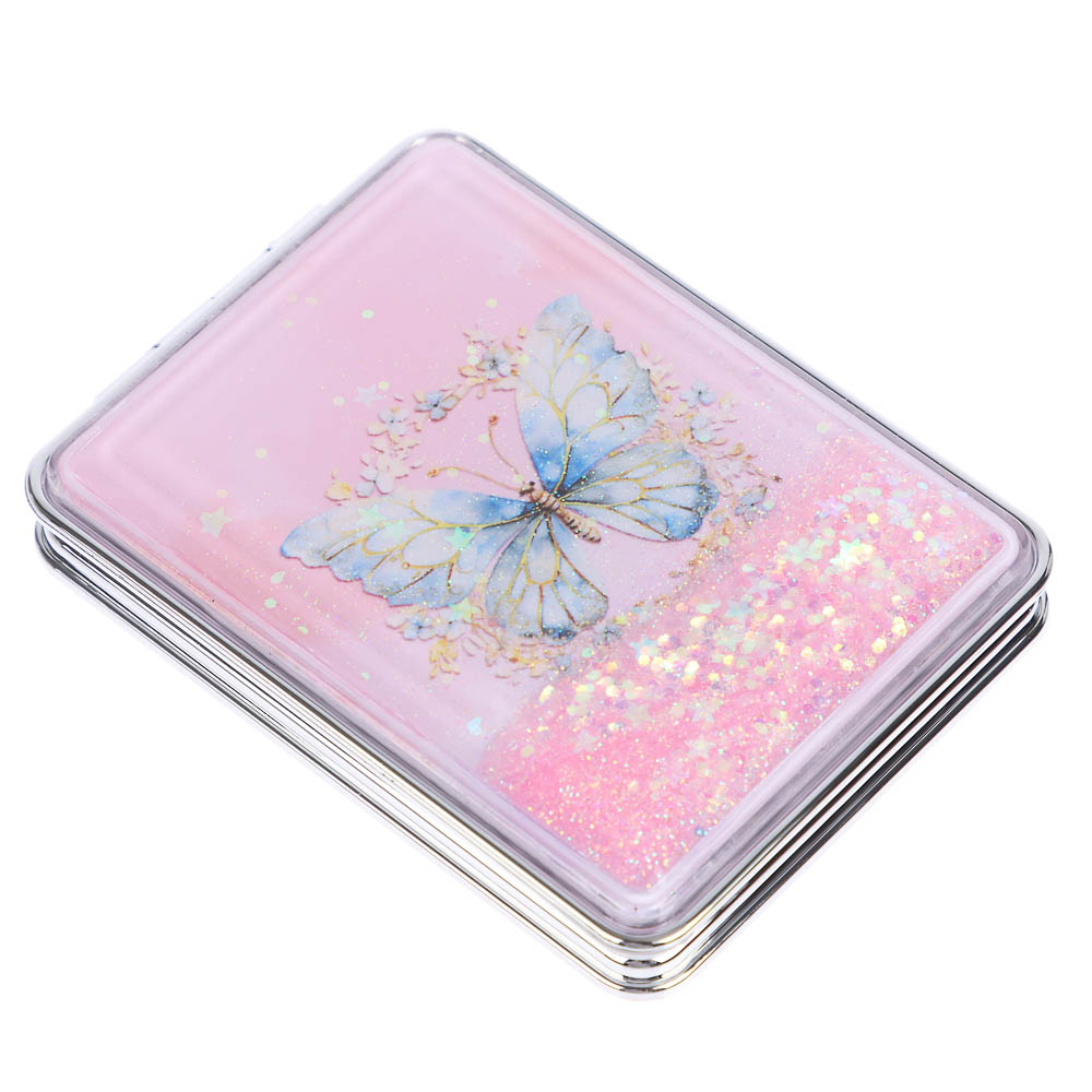 ЮНИLOOK Зеркало карманное, пластик, стекло, 8х5,8см, 6-12 дизайнов - #4