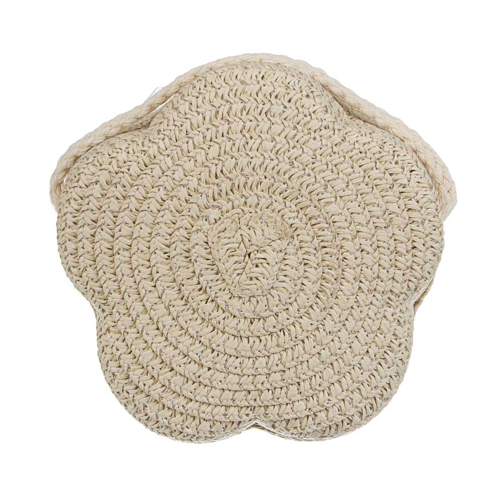 Сумка плетенная с декором на длинном ремне, тм ЮL, 11-12x6 см, папирус, полиэстер - #7