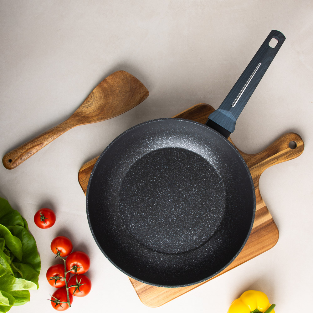 SATOSHI Гардан Вок литой d28см, антипригарное покрытие мрамор, индукция - #16