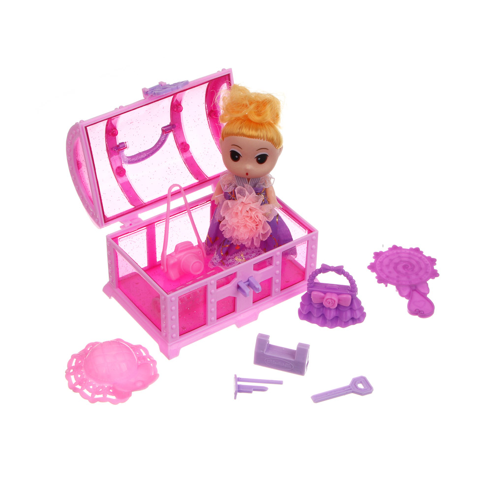 ИГРОЛЕНД Кукла 10 см с акс. в сундучке, 8 пр., PP, ABS 11,5х10х7,8 см - #10