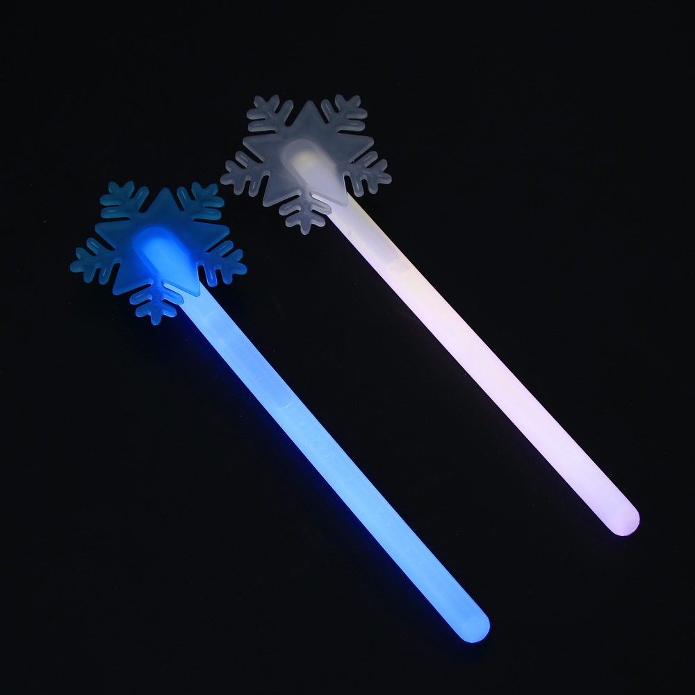 СНОУ БУМ Волшебная неоновая палочка со снежинкой, 20 см, пластик, 2 цвета - #8