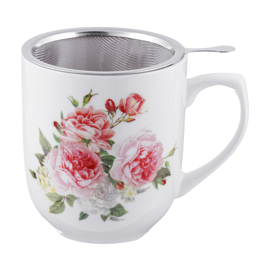 Чайный сервиз MILLIMI Романс (кружка, ситечко, ложка, крышка), костяной фарфор - #2