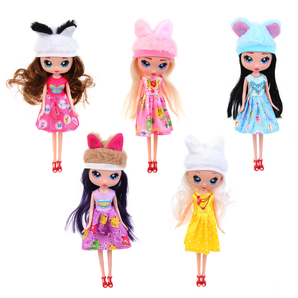 ИГРОЛЕНД Кукла в шапочке с ушками, PP, PVC, 7х5,5х25,5 см, 5 диз. - #2
