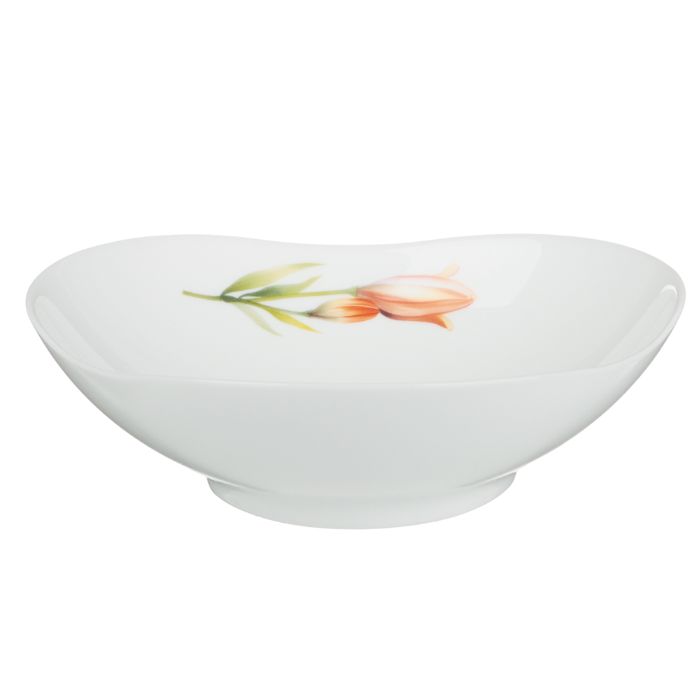 MILLIMI Лилия Салатник, опаловое стекло, 680мл, 17х6.5см, треугольная форма - #3