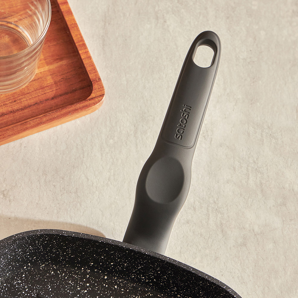 SATOSHI Стоун Сковорода-гриль 24*24см, литой алюм., антипр."каменное" покрытие, индукция - #12