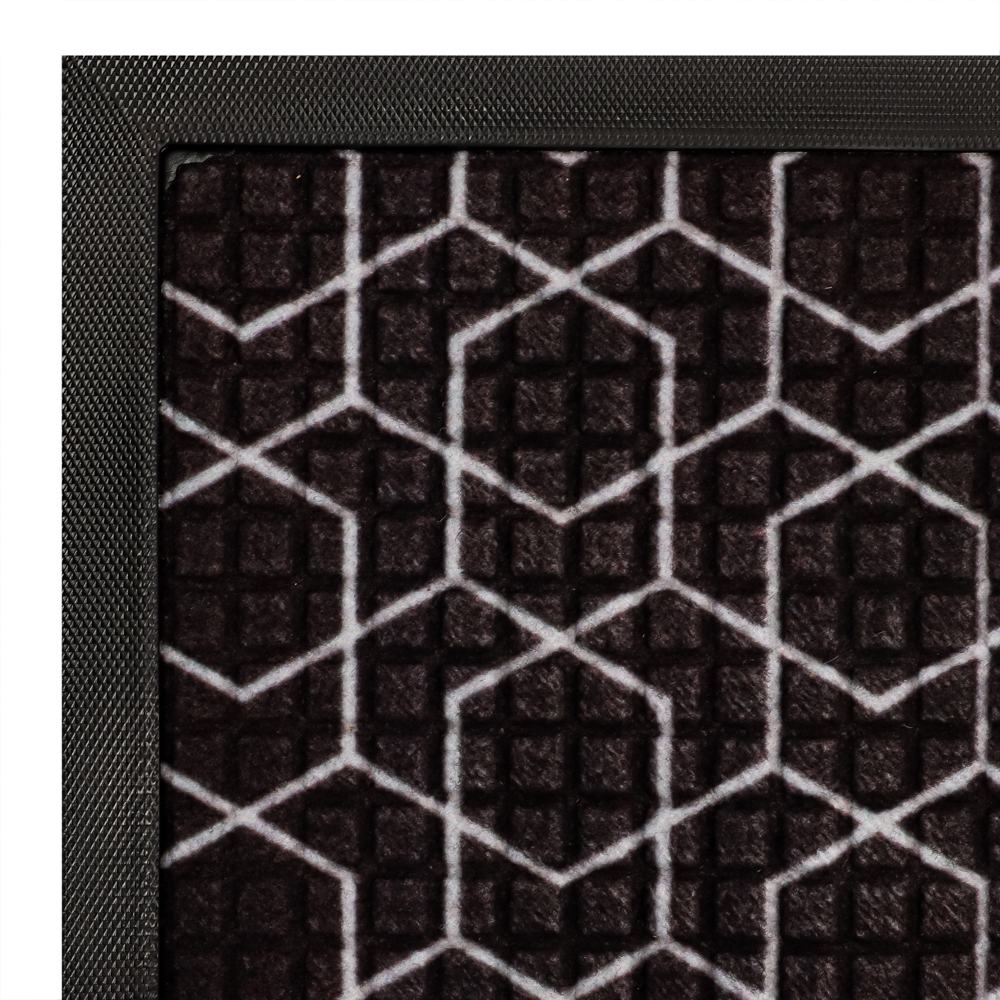 VETTA Коврик придверный, резиновый с ворсом полиэстер, 40x60см, 4 дизайна, арт.1 - #4