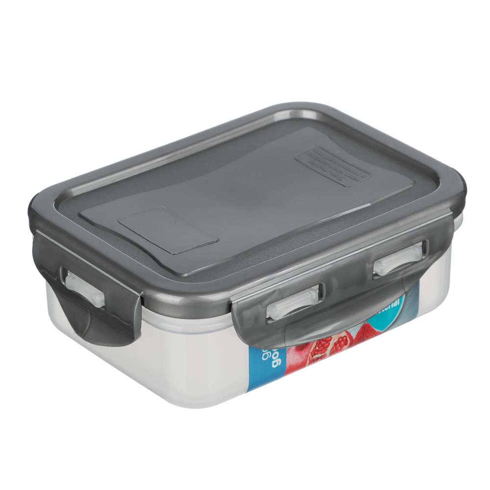 Контейнер герметичный для СВЧ с защелками, 0,33л, 130х100х45мм, пластик - #8