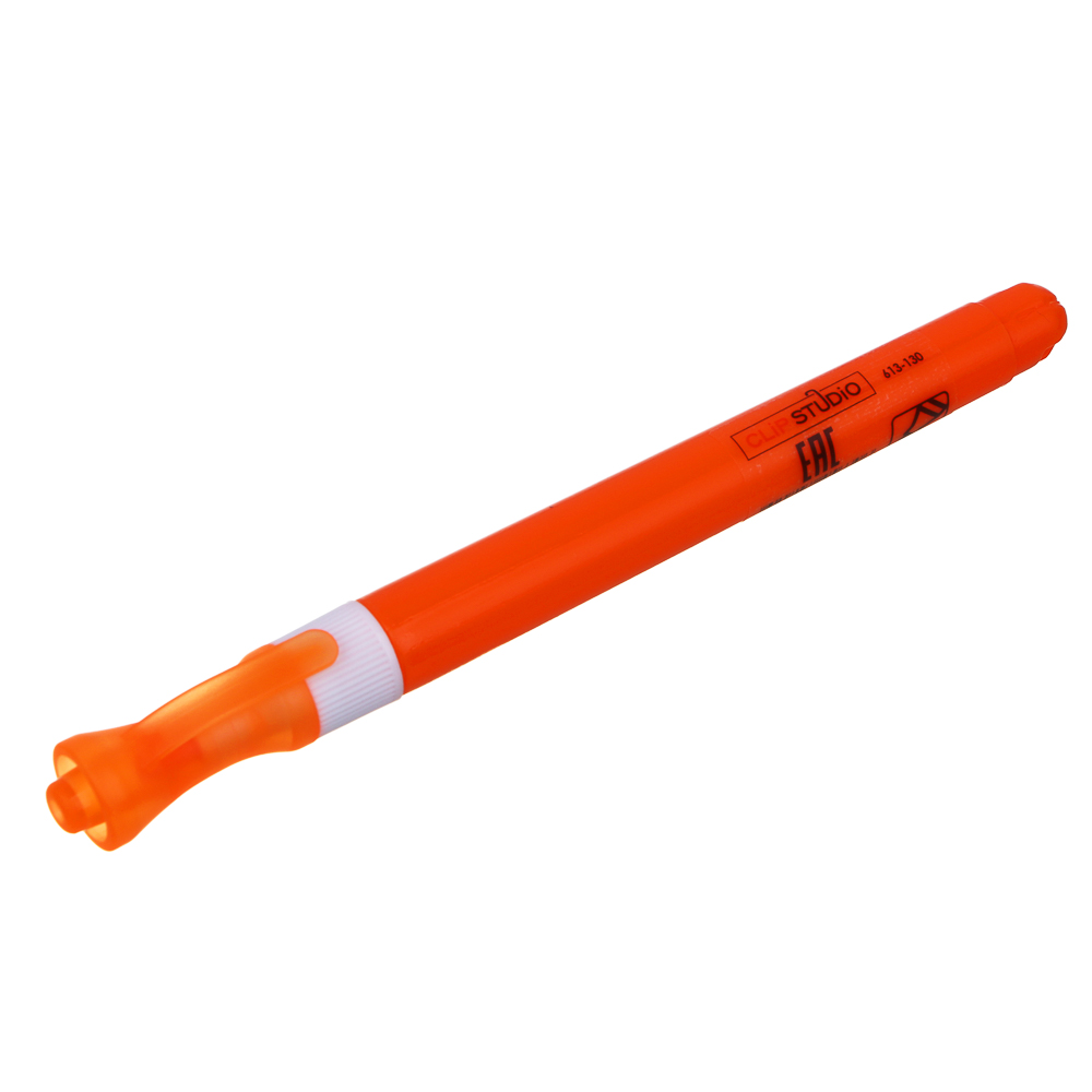 ClipStudio Маркер-выделитель оранжевый, круглый корпус, скошенный наконечник - #2
