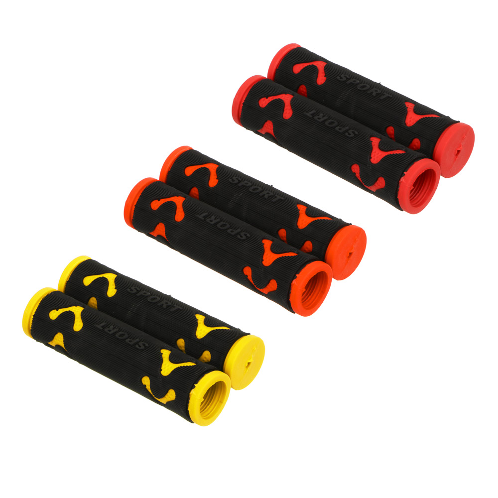Грипсы велосипедные, тм BY SPORT, 2шт., 12.5см, комбинированная резина, 3 цвета - #1