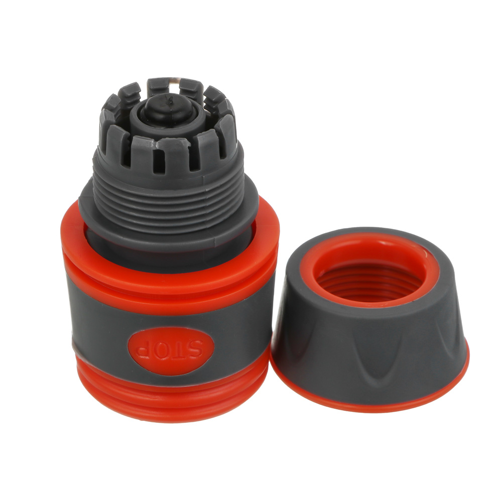 INBLOOM PROF+ Коннектор быстросъемный для шланга 1/2 с аквастопом, обрезиненное покрытие ABS - #3