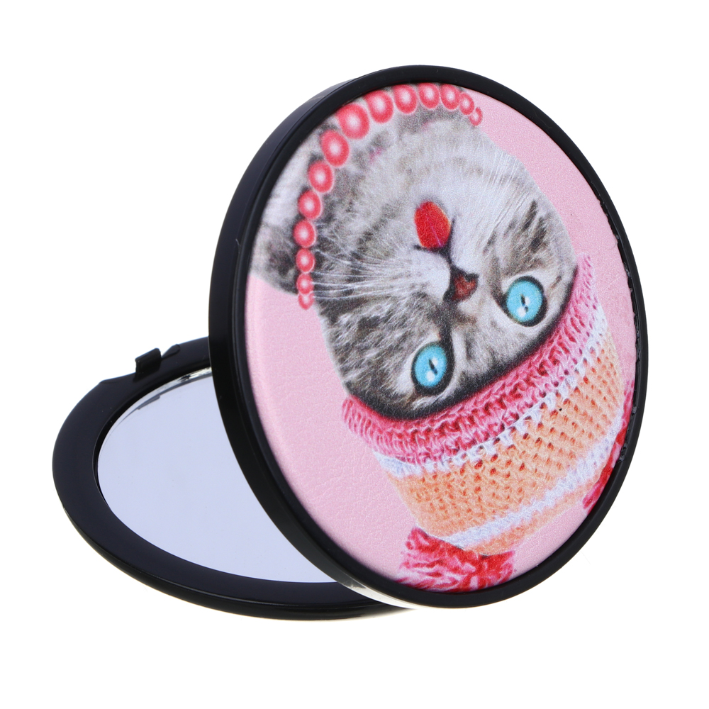 ЮНИLOOK Зеркало карманное, стекло, пластик, d6,8см, 10-12 дизайнов - #4