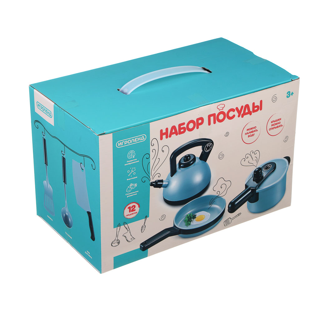 ИГРОЛЕНД Игровой набор посуды, 12 предметов, PP, ABS, 27х15х - #2