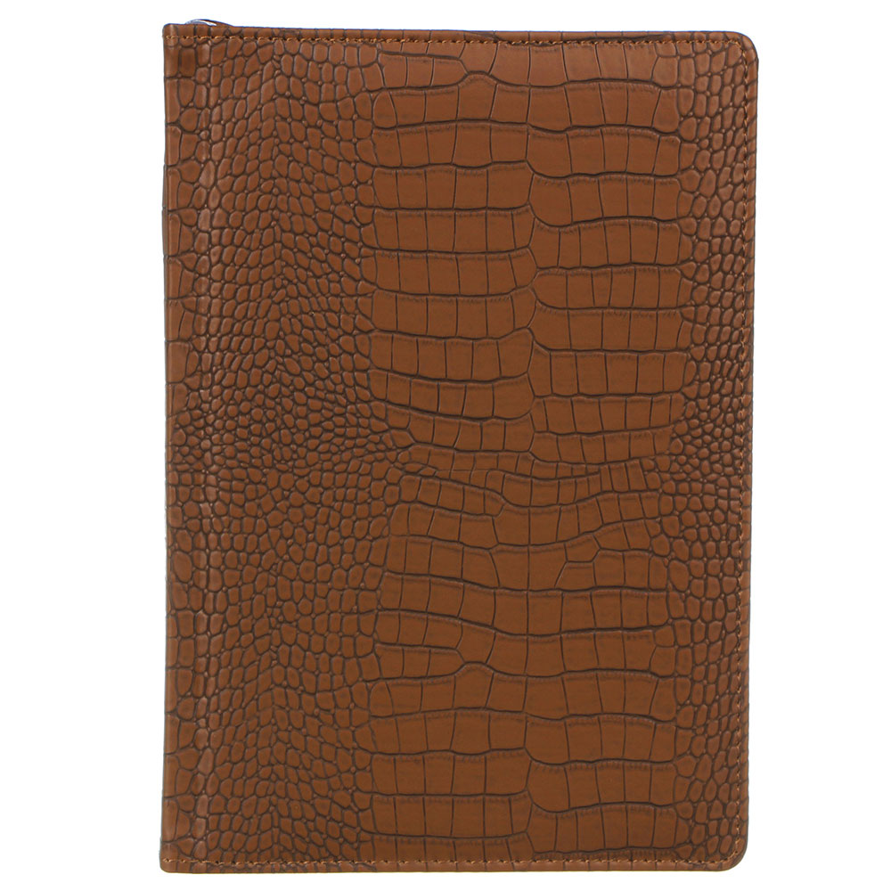 Ежедневник недатир."Кроко" А5, 320стр, тверд.обл.с поролоном, ПУ под кожу крокодила, пакет, 3 цв. - #2