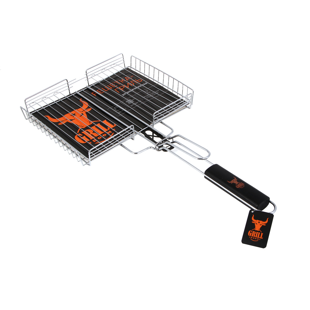 Решетка-гриль хром. тм GRILLBOOM, 56х(23х30х4) см, веер 20х30 см - #11