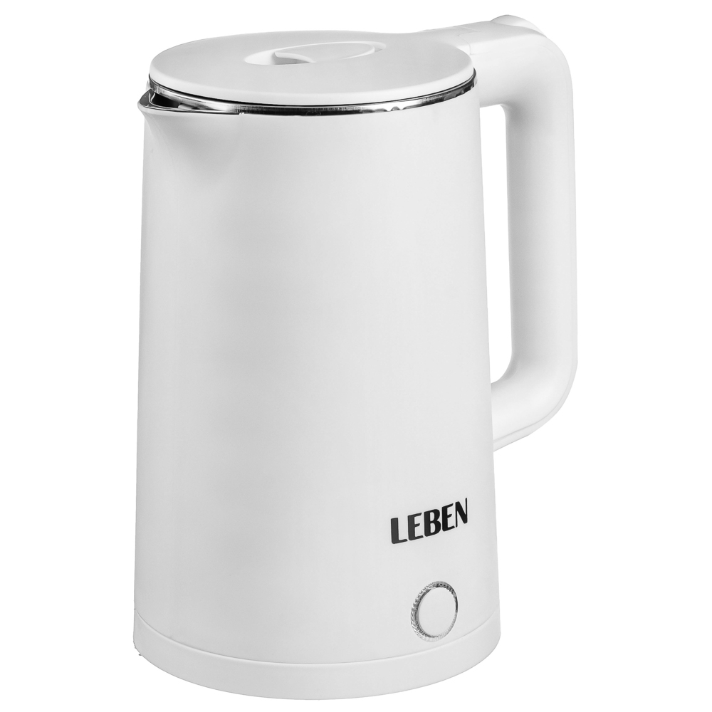 Чайник электрический LEBEN, белый, 1,7 л, 1850 Вт - #1