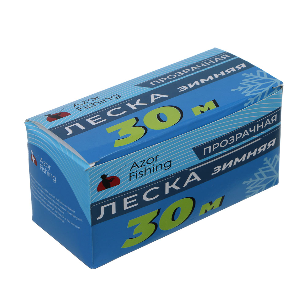 Леска зимняя тм AZOR FISHING, 30м, 0,18мм, 2,59 кг, прозрачная - #4