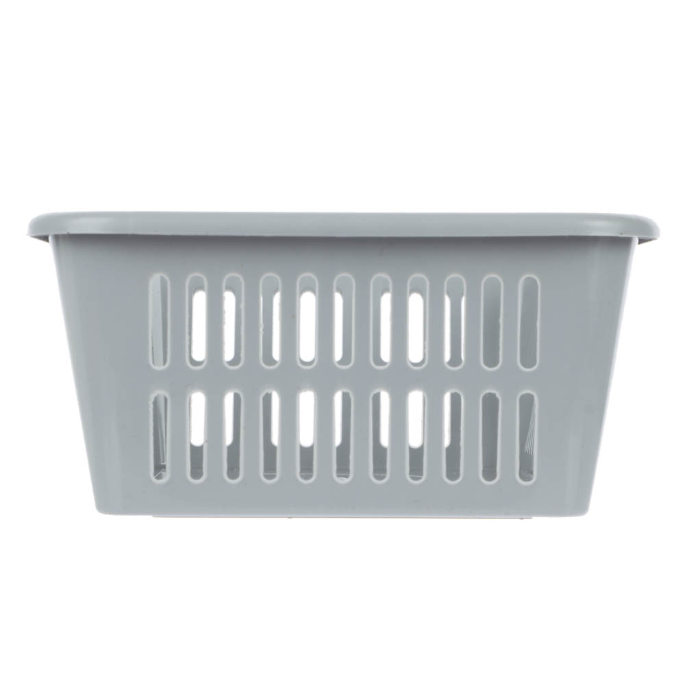 Корзинка универсальная 2л, 250х150х72мм, белый, серый, пластик - #5