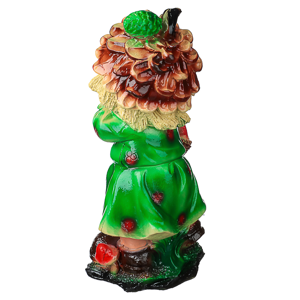 Фигура садовая Девочка-гном Шишка 35х20см гипс - #6