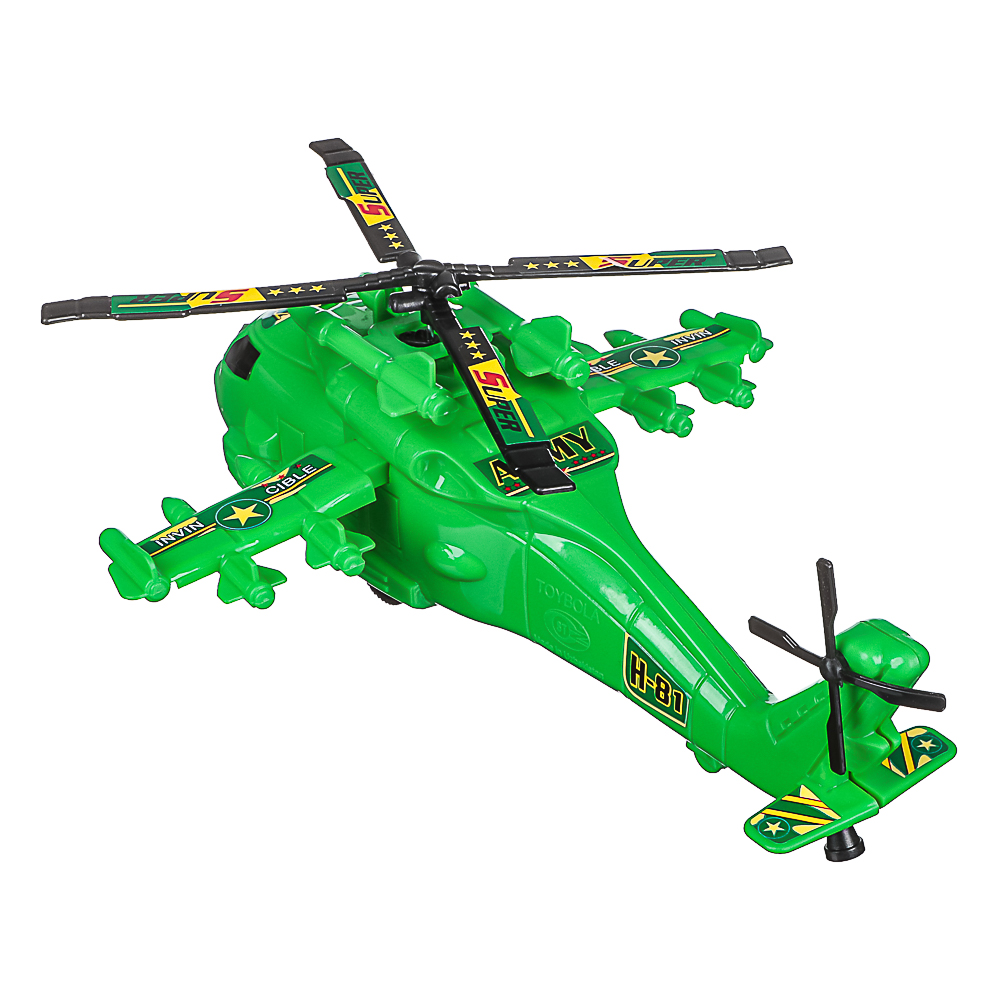 ИГРОЛЕНД Игрушка вертолет заводной, пластик, 16,4x24x8,5 см, 4 дизайна, для детей 3+ - #4
