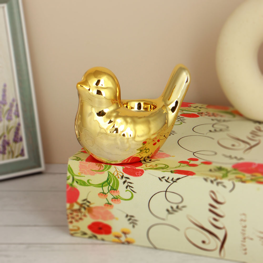 Фигурка - подсвечник декоративная, Птичка, 9,5х6х7 см - #4