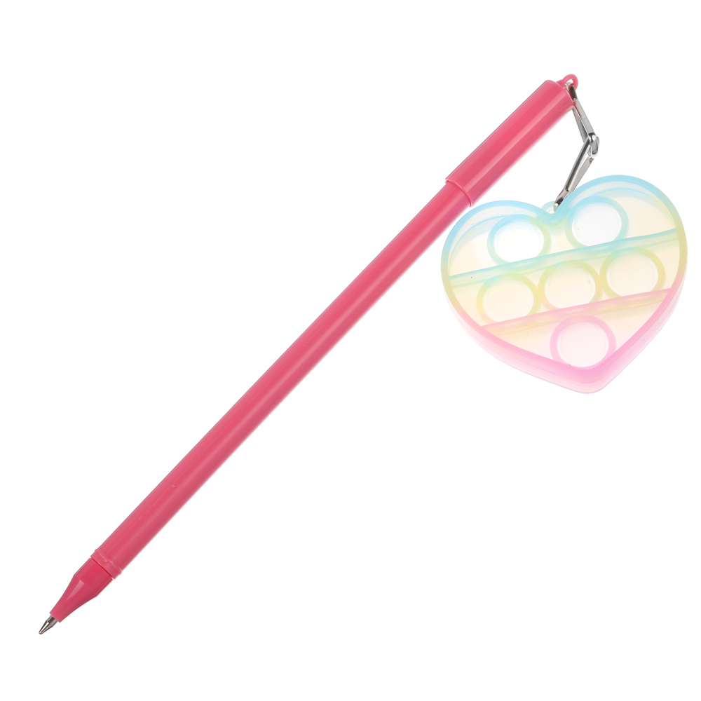 Ручка шариковая с брелоком с эффектом поп-ит, синяя, корпус 16,8 см, пластик, пакет, 6 дизайнов - #2