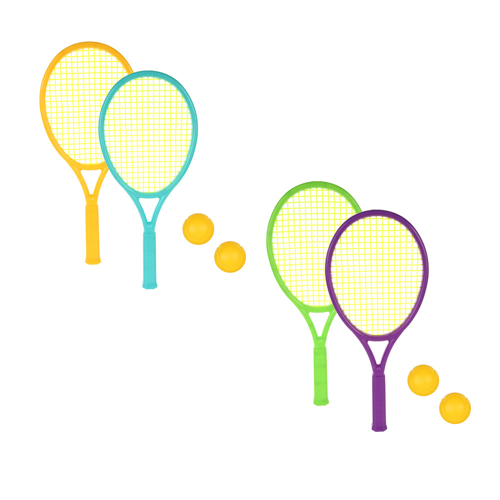 Набор для бадминтона для детей, тм BY SPORT, 2 ракетки, 2 мяча, в сетке, пластик, полиэстер - #1