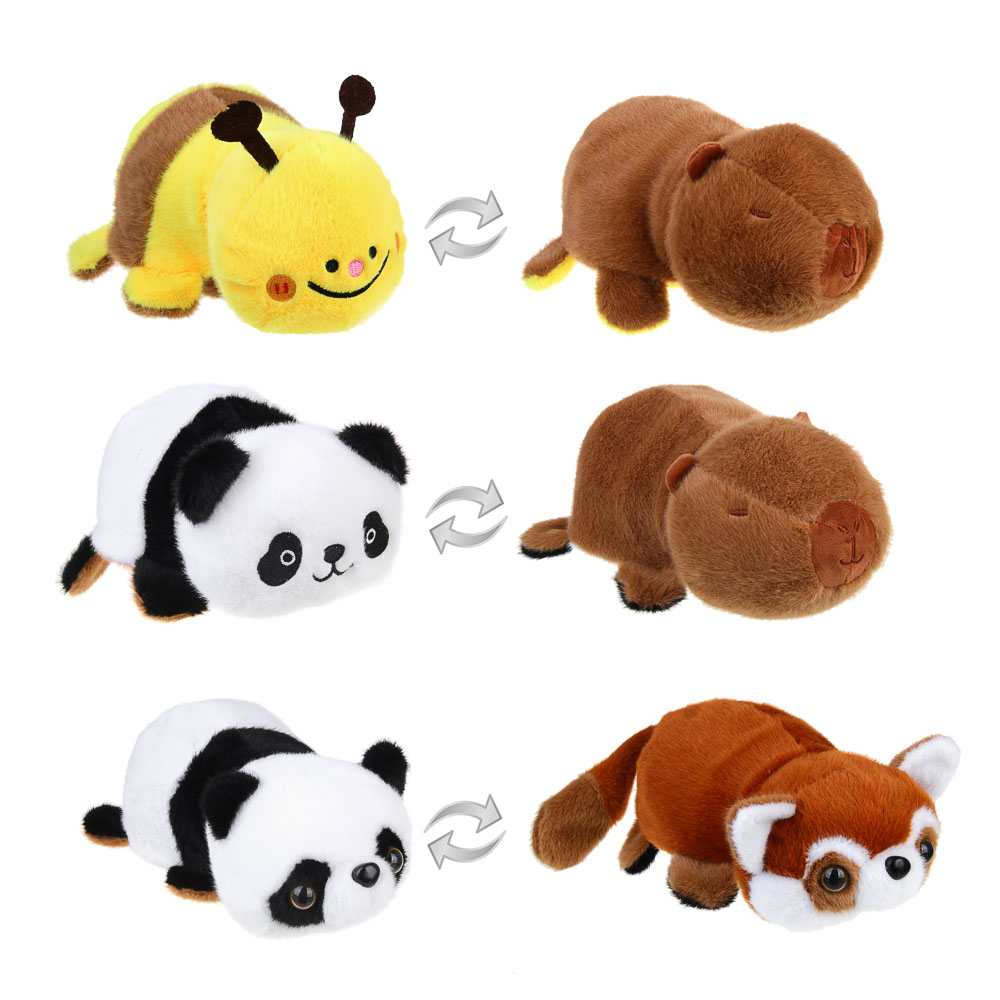 ИГРОЛЕНД Мягкая игрушка "Вывернушка-зверушка", 22 см, полиэстер, 3 диз. - #1