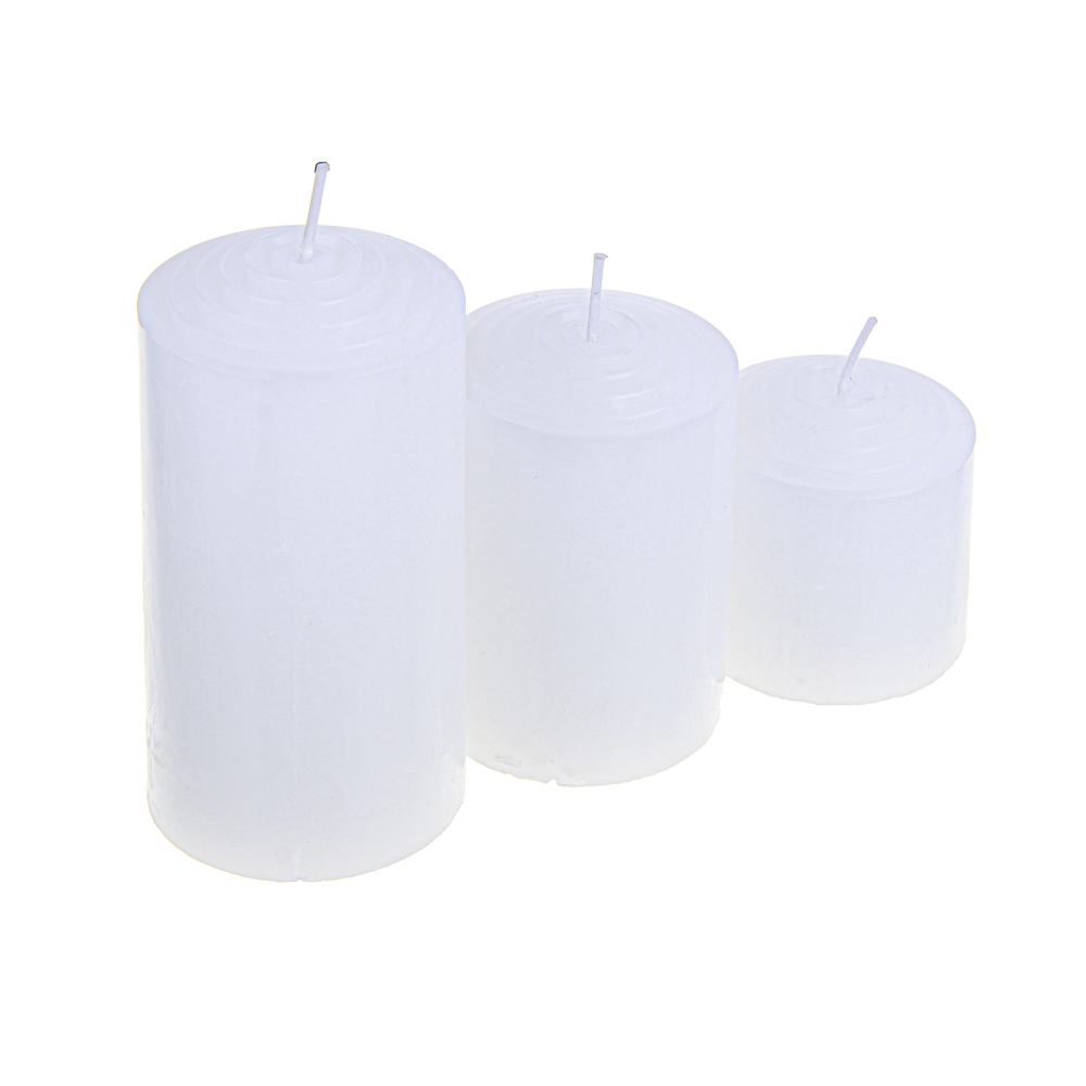 LADECOR Набор ароматических свечей, парафин, 3 шт, набор (5x5см, 5x7,5см, 5x10см) хлопок - #1