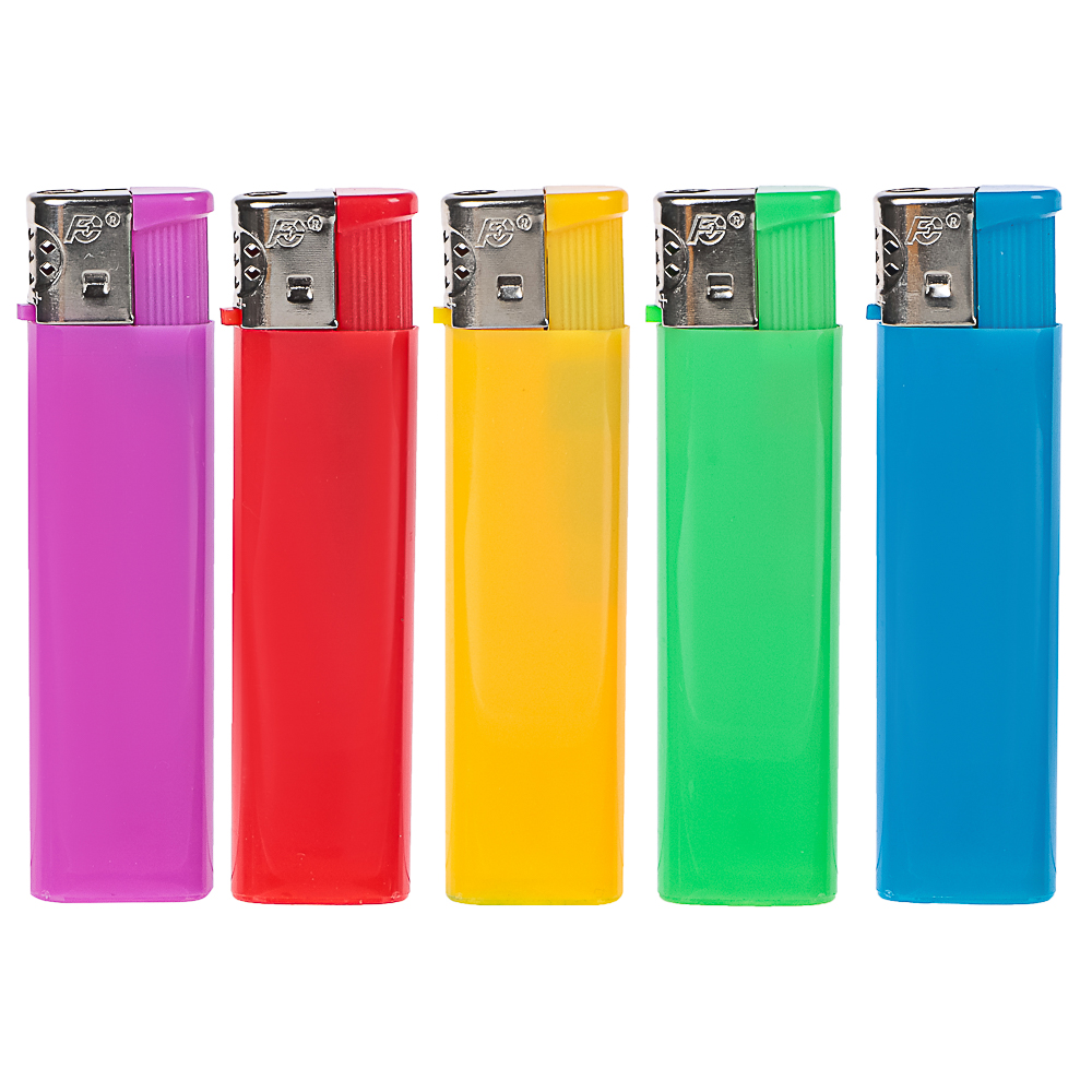 Зажигалка пьезо тм FLAMECLUB, 8x2x1cм, 5 цветов, серия Р-02, арт.17704 - #1