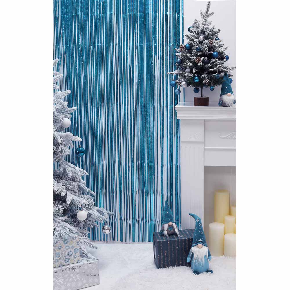 СНОУ БУМ Занавеска из дождика, голографическая, 200х100см, ПЭТ, 6 цветов - #3