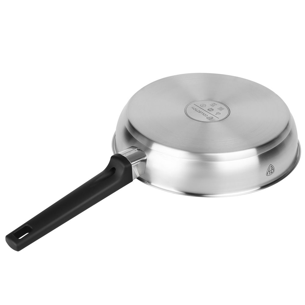 BY COLLECTION Inta Набор посуды кухонной 7пр, кастрюли 5л; 3л; ковш 1,5л; сковорода 24см, нерж.сталь - #11