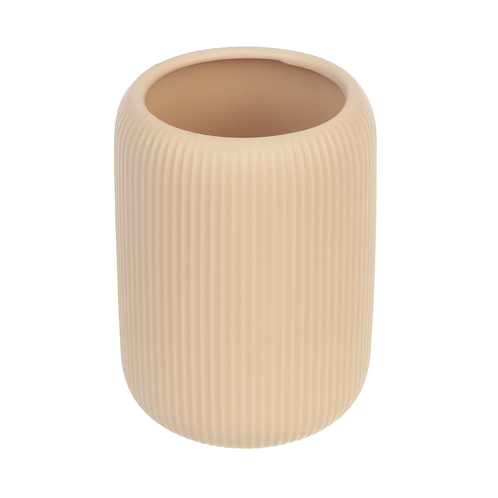 Стакан для ванной комнаты тм VETTA Монтана, доломит, бежевый, 7,5х7,5х10,5см - #2