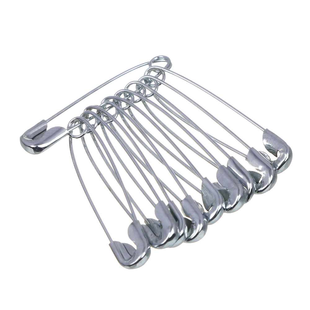 Булавки английские, 27 мм, 10 шт, цвет серебристый - #2