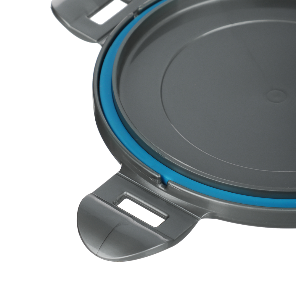 Контейнер герметичный для СВЧ с защелками, круглый, 0,35л, D-12см, H-6см, пластик - #6